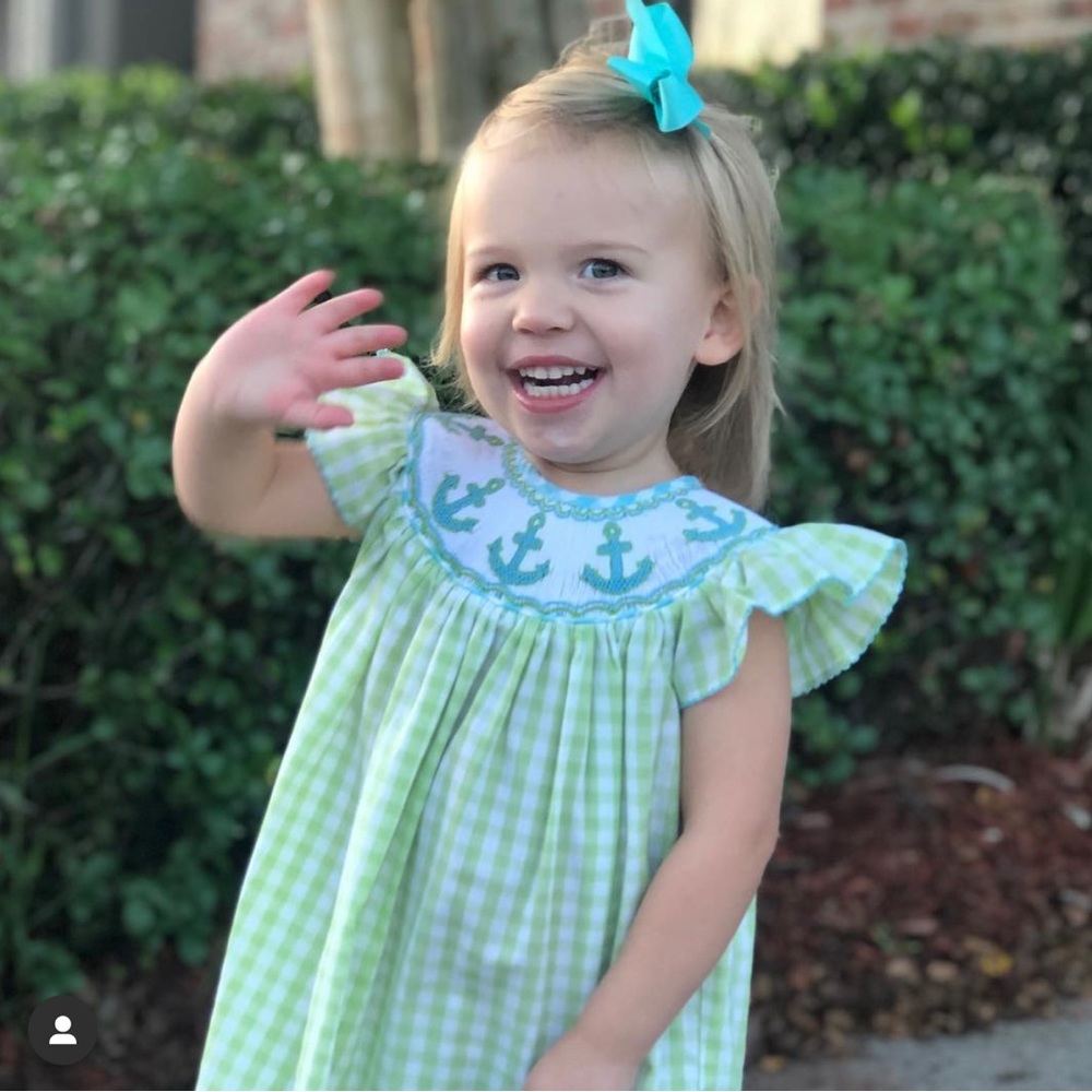 Beautiful smocked anchor dress